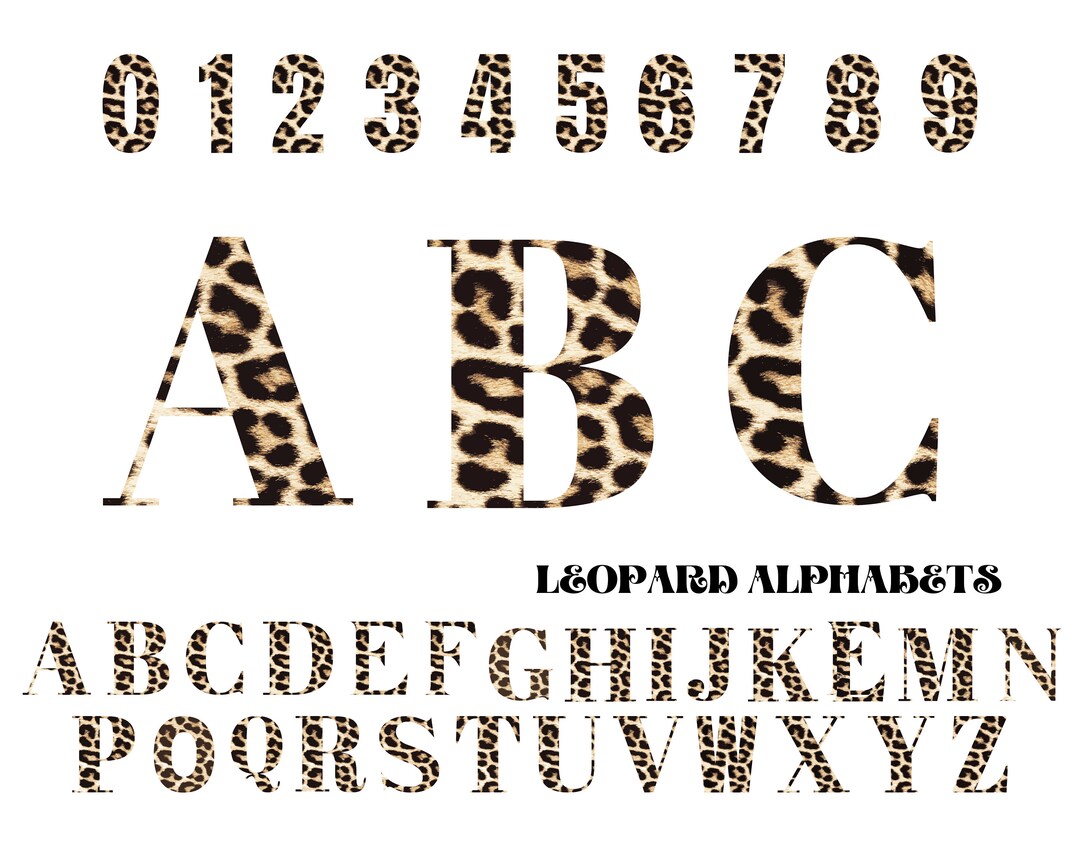 Leopard Font Animal Font Safari Font Leopard Print Font - Etsy