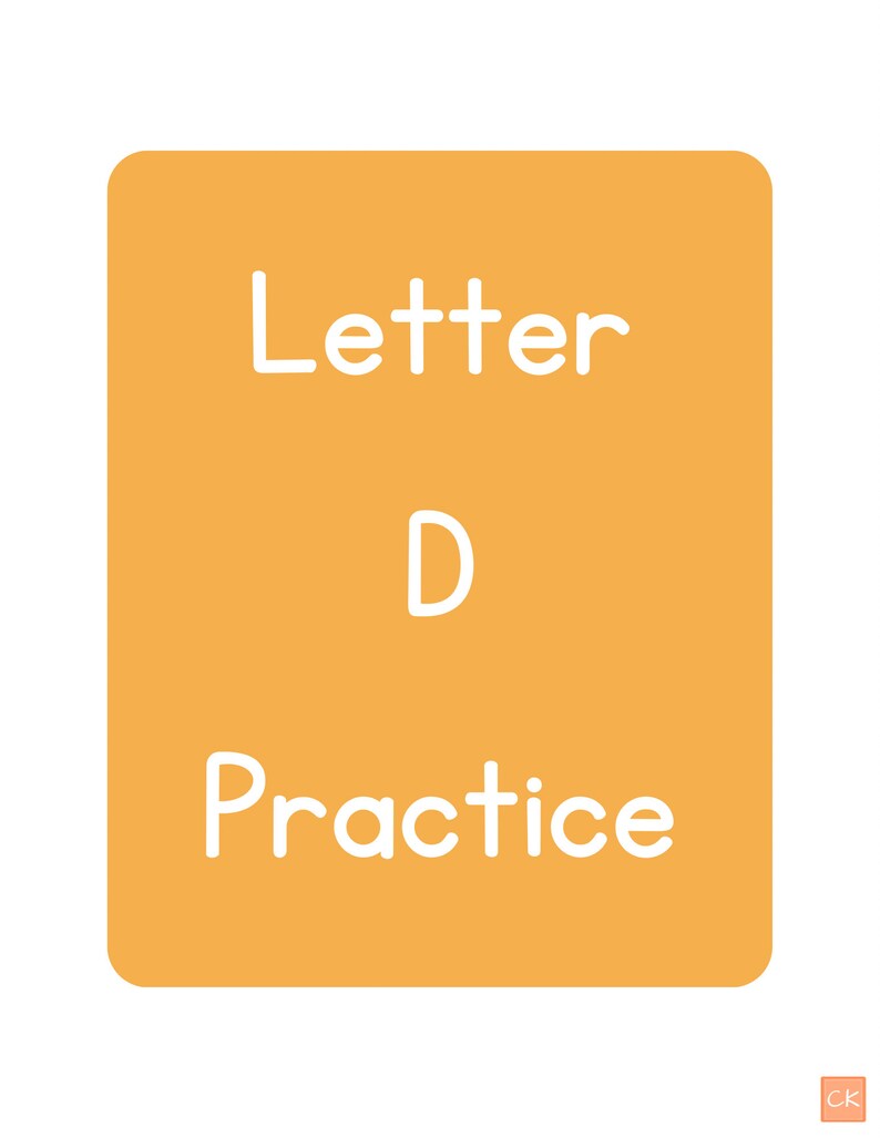 Letter D Activity Printable Preschool Printable Kindergarten Printable ...