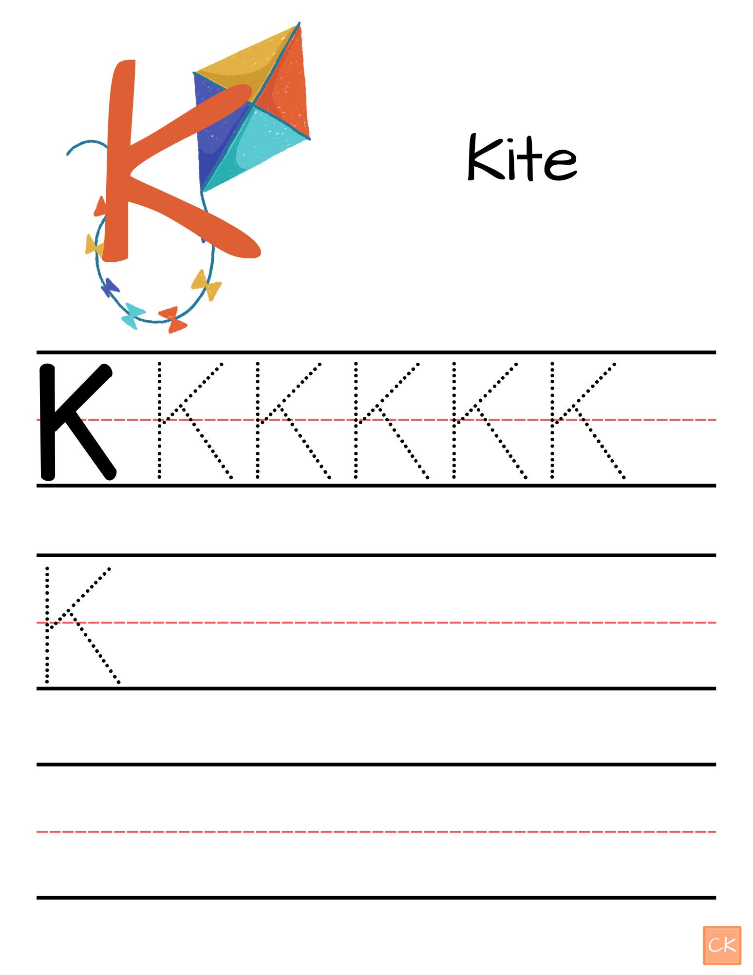 LEARNING THE LETTER K PRESCHOOL visual data 8