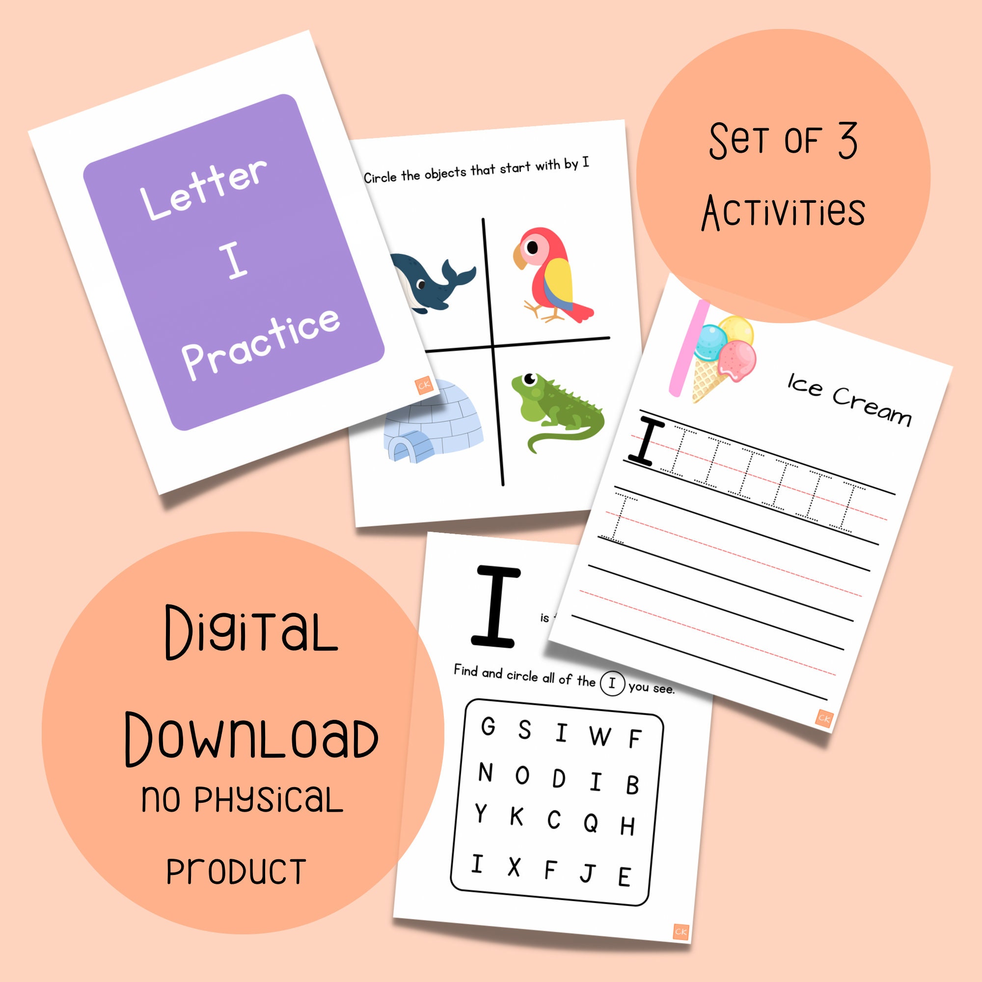 Letter I Activity Printable Preschool Printable Kindergarten Printable ...