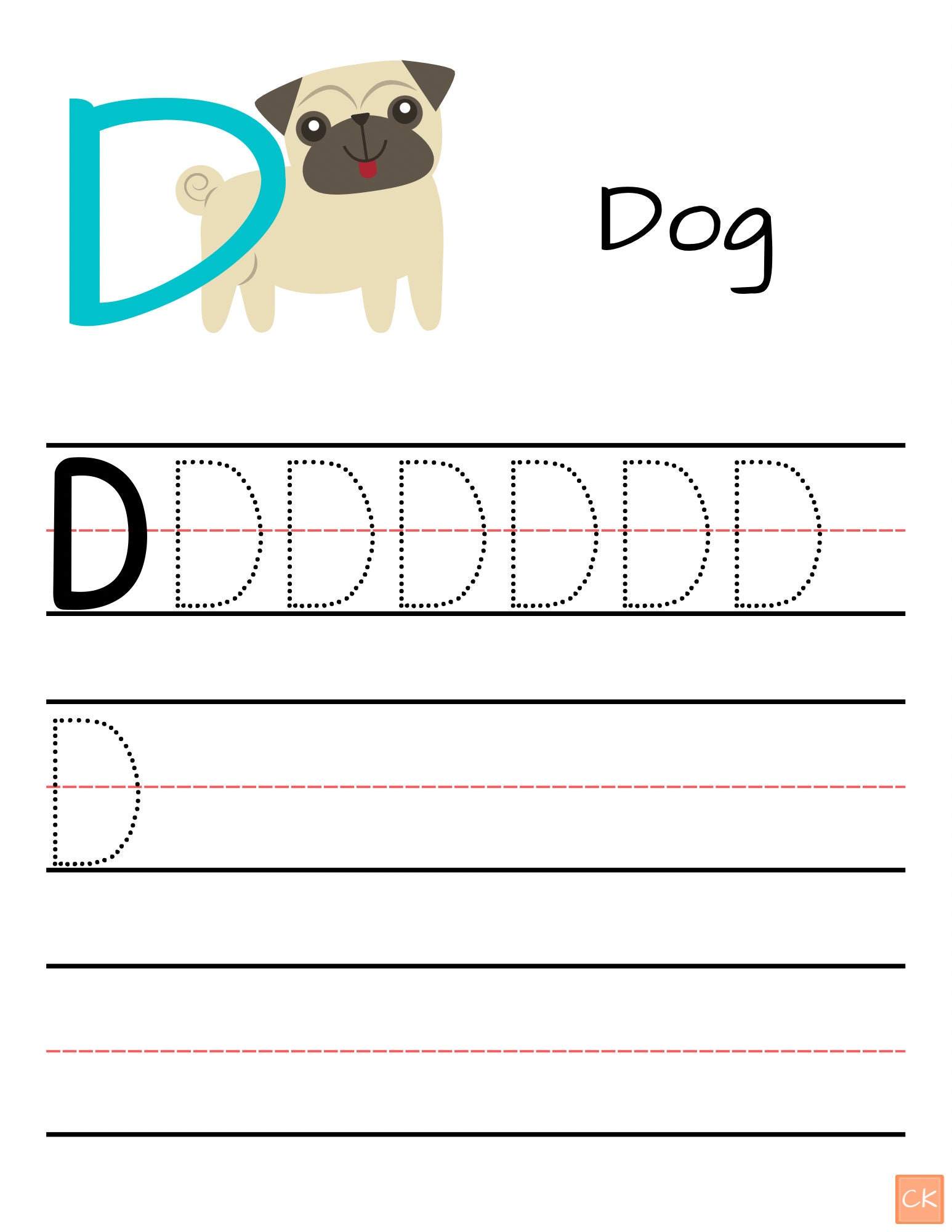 Letter D Activity Printable Preschool Printable Kindergarten Printable ...