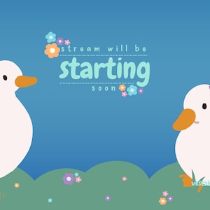 Duck Stream Overlay | Flower Stream Overlay | Twitch Overlay | Animated Stream Overlay | Animated Overlay