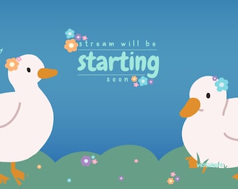 Duck Stream Overlay | Flower Stream Overlay | Twitch Overlay | Animated Stream Overlay | Animated Overlay