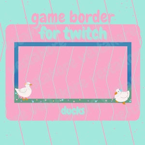 Cute Duck Border For Twitch | Camera Border | Game Border
