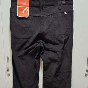 Groovy Brand New GWG Black Corduroy &#39;Parallel Leg&#39; Pants, Size 38, NWT Vintage 70s Style Pants