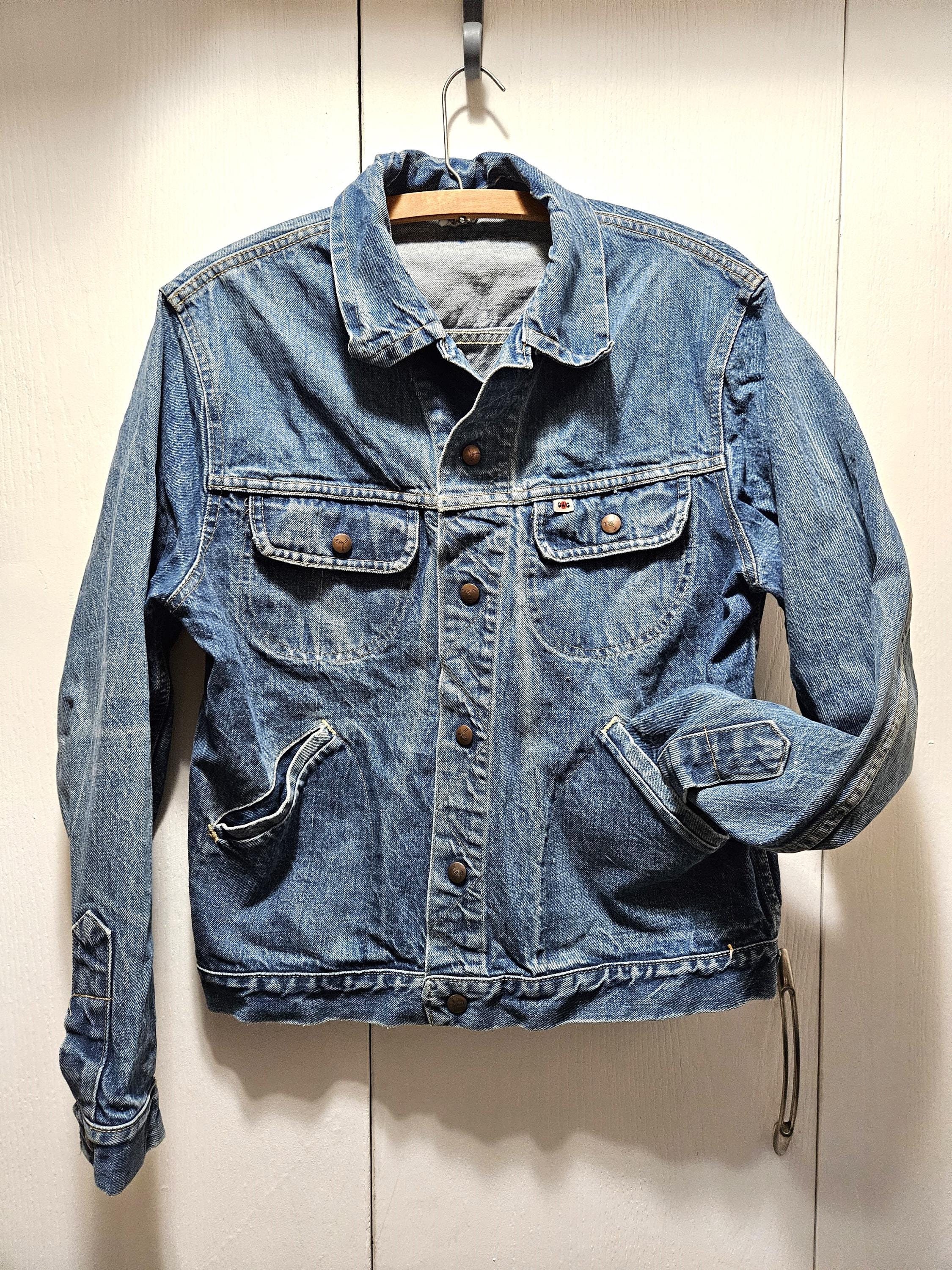 Vintage 1970s GWG Lightwash Jean Jacket - Etsy Vintage 1970s GWG Lightwash Jean Jacket - Etsy