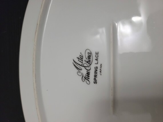 Vintage Mita Spring Lace Oval Serving Platter, Fine China Made in