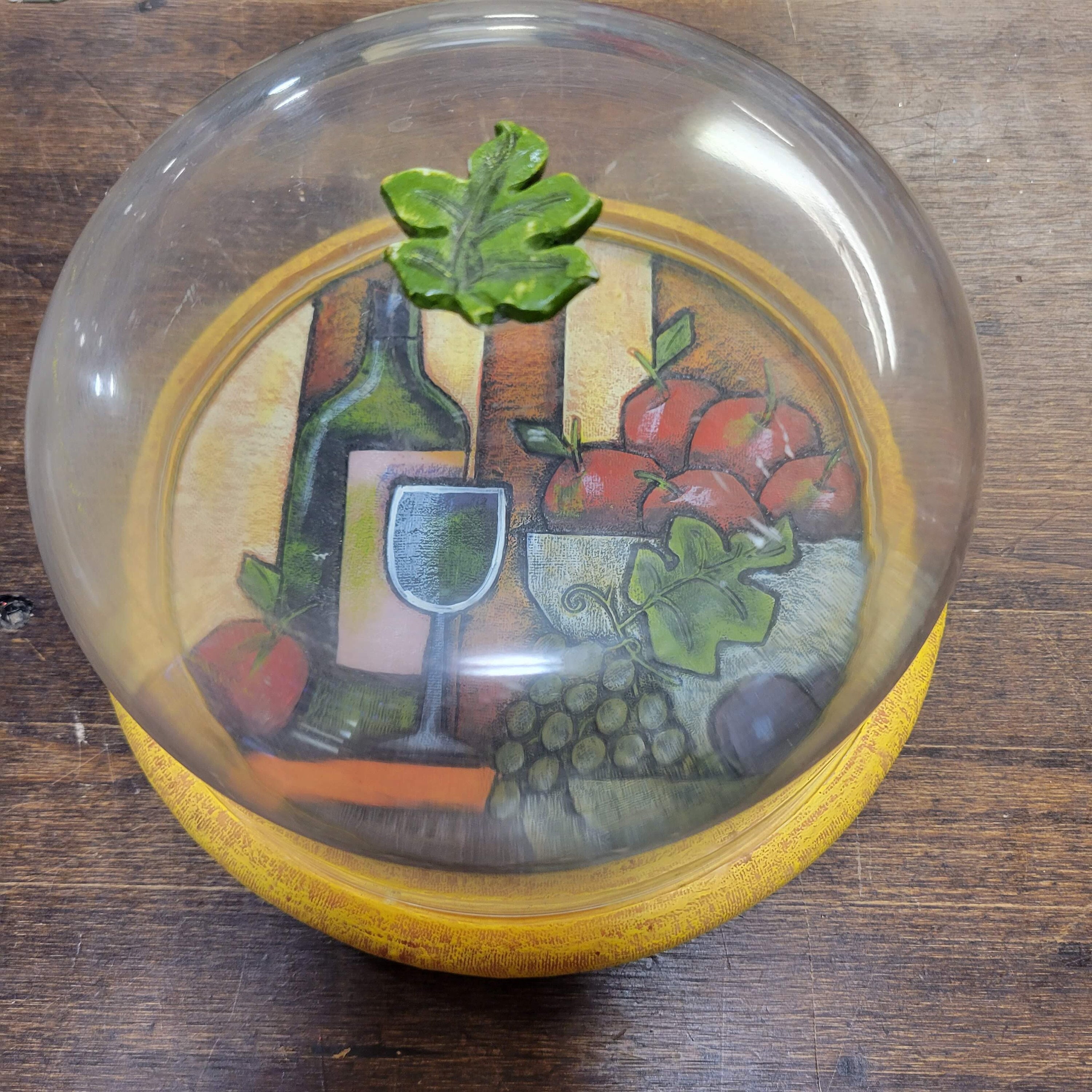 JOIE Dome Lid Cheese Platter With Wine and Fruit Art Etsy Canada