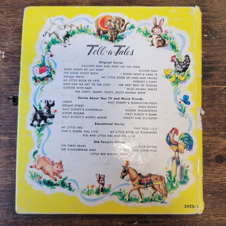 Vintage 1954 Walt Disney's Donald Duck and Chip'n'dale Whitman Publishing Tellatale Children's