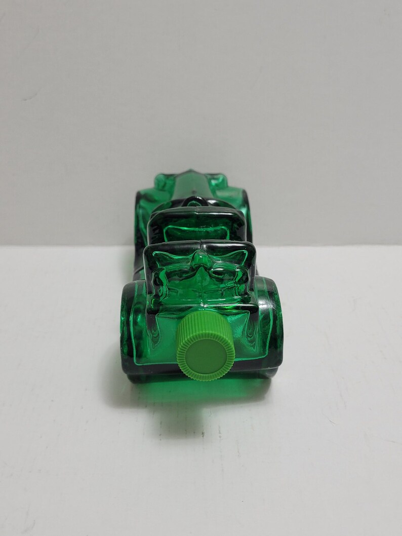 Vintage Avon Sterling Green Glass Car Aftershave/cologne Bottle, Emtpy