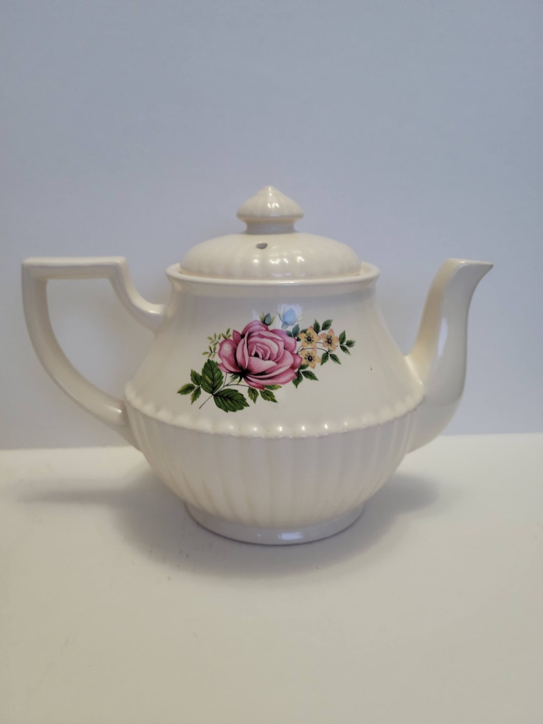 Vintage RARE 1970s Northland Stoneware Japan Ceramic Teapot With a Pink