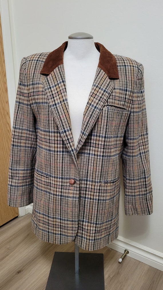 Vintage 1980s Razz International Tweed Blazer with