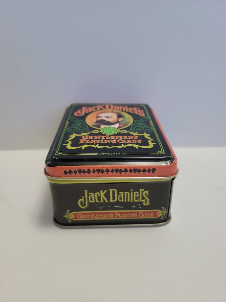 RARE Vintage Jack Daniels NO HAT Gentleman's Playing Cards Tin With Green Label Etsy