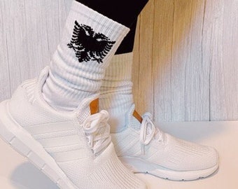 Albanian socks with double headed eagle logo