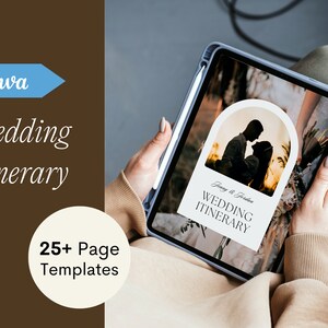 Digital Wedding Planner, Wedding Planner Printable ,Wedding Planner Editable , Canva Wedding Template ,Printable Wedding Planner 25+ pages