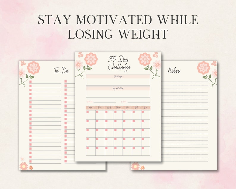 Weight Loss Tracker, Printable Weight Journal ,weight Tracking, Weight