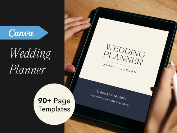 Digital Wedding Planner ,Printable Wedding Planner,  Editable Wedding Planner, Canva Editable Wedding Planner, 90+ Pages