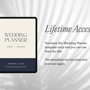 Digital Wedding Planner ,Printable Wedding Planner, Editable Wedding Planner, Canva Editable Wedding Planner, 90+ Pages image 10
