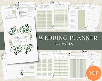 Printable Wedding Planner , Printable Wedding Planner Kit, Wedding Binder Template, Wedding Planning Book, Wedding Planner Organizer, PDF
