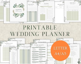 Wedding Planner Printable , Printable Wedding Planner ,Wedding Plan Bundle .Wedding Planning Book .Wedding Planner PDF, A4,A5