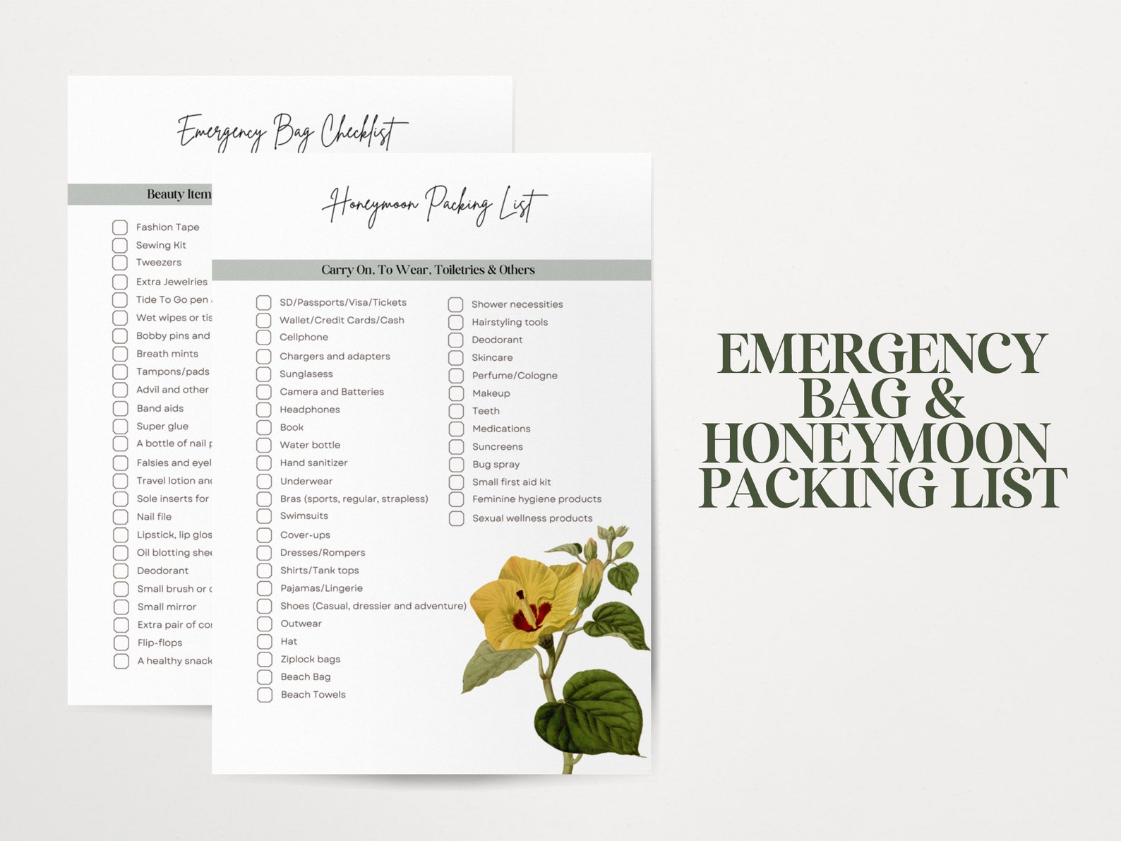 Simple Wedding Checklist Printable Canva Template, Printable Wedding ...
