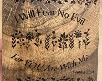 Handmade- Hardwood desk or shelf sitter- with scripture