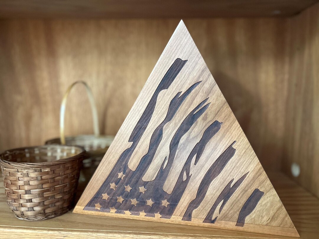 Triangular Flag Box Triangle Flag Urn or Keepsake Box - Etsy
