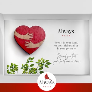Knuffel Hart Token - Sympathie Gift, Remembrance, Familie Verlies, Sympathie Gift, Verdriet, Pocket Token, Angelversary, Condoleance gift,