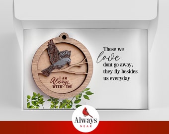 Pigeon - Always With You - Memorial Ornament - Rear View Mirror Car Charm Hanger - Sympathy Gift, Remembrance Symbolism Reincarnation, Bird