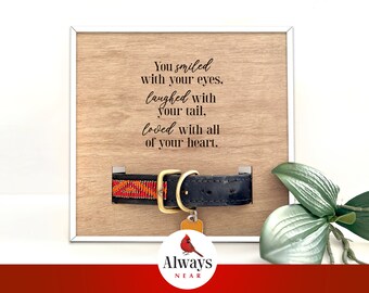 Dog Pet Memorial Collar Display Sign - Sympathy Gift, Remembrance Frame , Rainbow Bridge, Pet Loss, Grief, Best friend