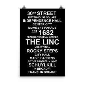 Poster di Filadelfia, Arte della parete di Filadelfia, Arredamento di Filadelfia