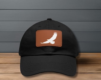 Eagle Patch Dad Hat: Bio-Washed Twill, Rustic Style