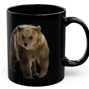 Black Bear Coffee Mug: Wildlife Animal Lover Tea Cup