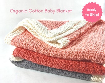 Crochet Baby Girl Cotton Blanket | Baby Blanket | Car Seat Blanket | Stroller Blanket | Baby Bed Blanket