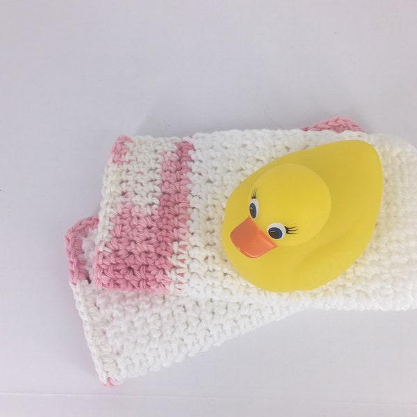 2 Crochet Baby Washcloths | Cotton Washcloths | Infant Bath Cloth | Organic Crochet Baby Washcloth | Eco-friendly | Washer & Dryer Safe