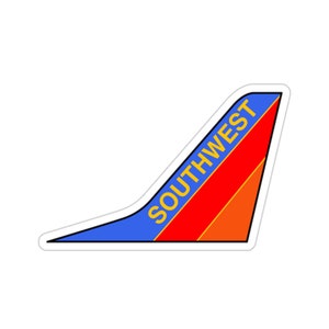 Southwest Airlines - Southwest Airlines Sticker Clip Art - Vintage Aviation - Airplane Stickers - Airline Stickers - Airplane Decal - Boeing
