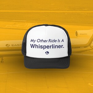 Eastern Airlines Trucker Hat - Vintage-Inspired Lockheed L-1011 Tristar Design - Perfect for Aviation Enthusiasts & Stylish Headwear