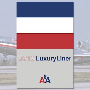 American Airlines - Retro Airplane Art - McDonnell Douglas DC-10 - Luxury Liner - Airplane Art - Vintage Airliner - Minimalist Airplane Art
