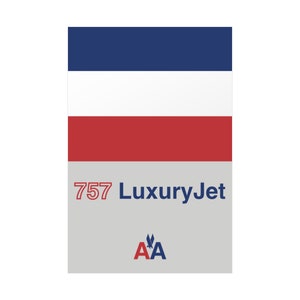 American Airlines - Retro Airplane Poster Art - Boeing 757 - Luxury Jet - Airplane Art - Vintage Airliner - Classic Airplane Poster Art