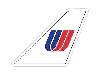 United Airlines - Pegatina de United Airlines - Aviación clásica - Pegatinas de aviones - Pegatinas de aerolíneas - Calcomanía de avión - Regalo para piloto - 757