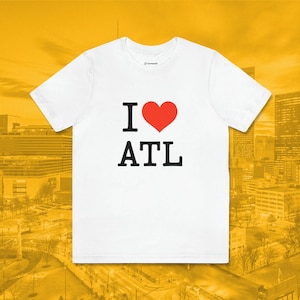 I Love Atlanta - Vintage Inspired Design - ATL Airport - Aviation Apparel - Atlanta Apparel - Retro Style Shirt - Atlanta Pride Shirt - ATL