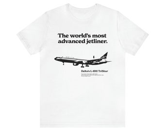 Delta Air Lines L-1011 Aircraft Tee • Delta Air Lines • Vintage Aviation • Pilot Gifts • Airline Shirt • Aviation Shirt • Airline Shirt