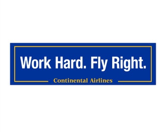 Pegatina para parachoques, Continental Airlines, Aviación clásica, Calcomanías de aviación, Pegatinas de aviación, Pegatinas de aerolínea, Calcomanía de piloto, Pegatinas de piloto