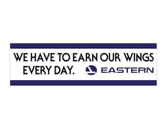 Pegatina de aviación retro para parachoques, Eastern Airlines, calcomanía vintage de los años 70, aviación clásica, regalo de aviación vintage, pegatina vintage para parachoques, retro