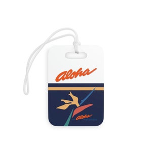 Aloha Airlines / Luggage Tag / Bag Tag / Travel Tag / Pilot Crew Tag / Retro Aviation / Vintage Travel Tag / Hawaiian Pride / Hawaiian Bag