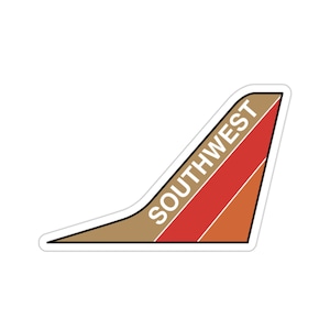 Southwest Airlines - Southwest Airlines Sticker Clip Art - Vintage Aviation - Airplane Stickers - Airline Stickers - Airplane Decal - Boeing