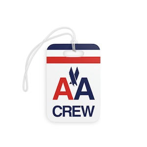 American Airlines / Crew Luggage Tag / Bag Tag / Travel Tag / Pilot Crew Tag / Airline Gift / Vintage Airline / Pilot Bag Tag / Pilot Gifts