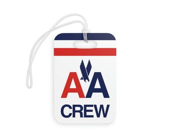 American Airlines / Etiqueta de equipaje para tripulación / Etiqueta de equipaje / Etiqueta de viaje / Etiqueta de piloto / Regalo de aerolínea / Aerolínea vintage / Etiqueta de equipaje de piloto / Regalos para piloto