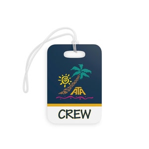 American Trans Air / Crew Luggage Tag / Bag Tag / Travel Tag / Crew Bag Tag / Retro Aviation / Vintage Travel Tag / Retro Bag Tag / Vintage