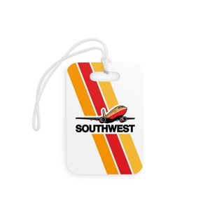 Southwest Airlines / Luggage Tag / Bag Tag / Travel Tag / Pilot Crew Tag / Retro Aviation / Vintage Travel Tag / Airplane Lover Gift / Pilot